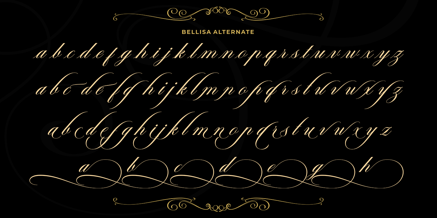 Пример шрифта Bellisa Script #7